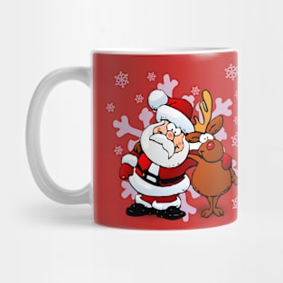 Santa Claus with Reindeer Mug